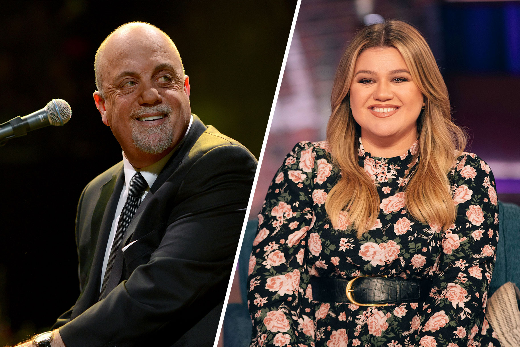 split image of Kelly Clarkson and Billy Joel