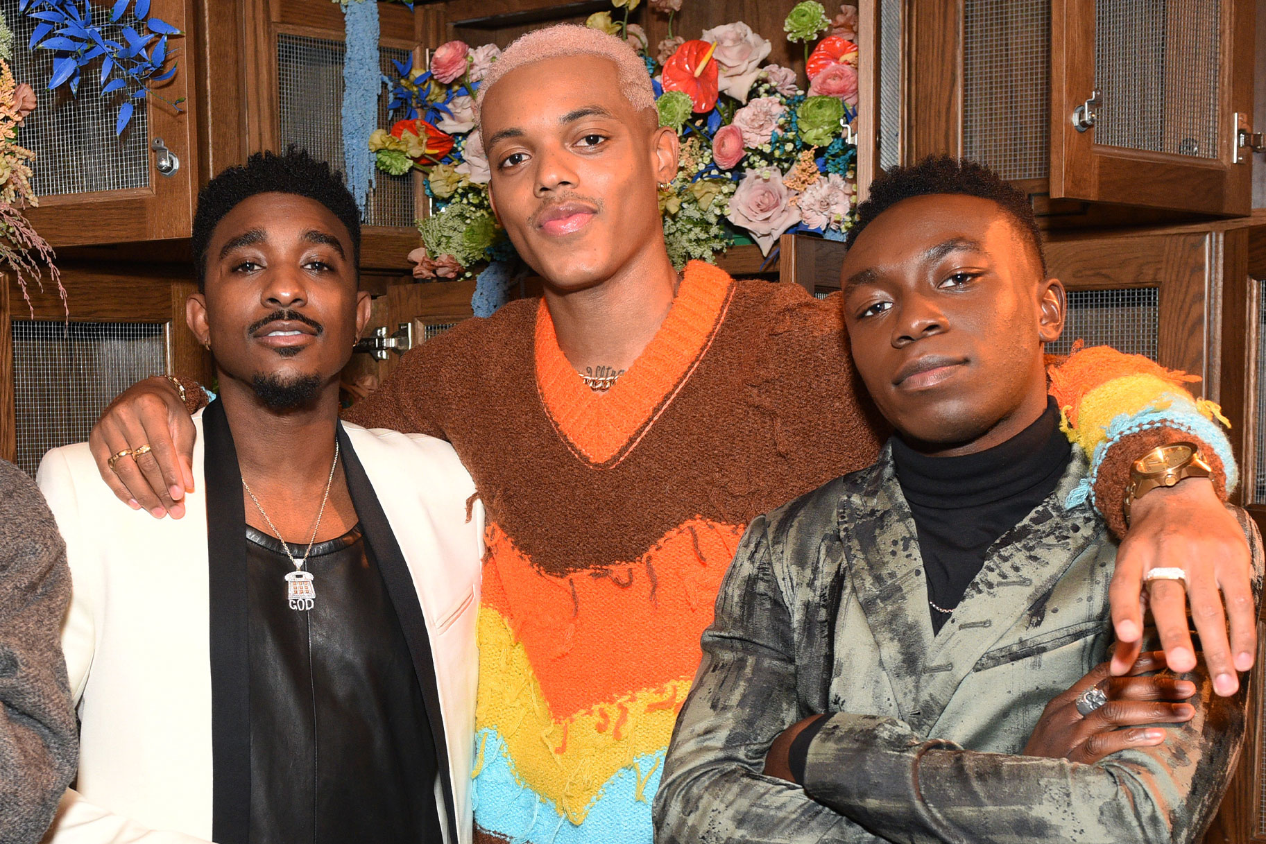 Jordan L. Jones, Jabari Banks, and Olly Sholotan posing together