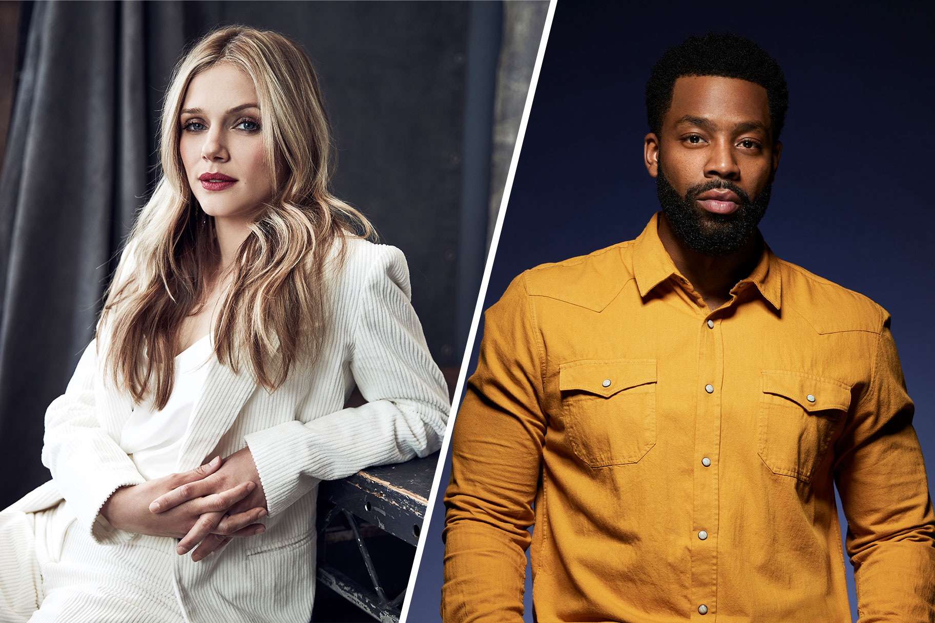 split image of Tracy Spiridakos and Laroyce Hawkins