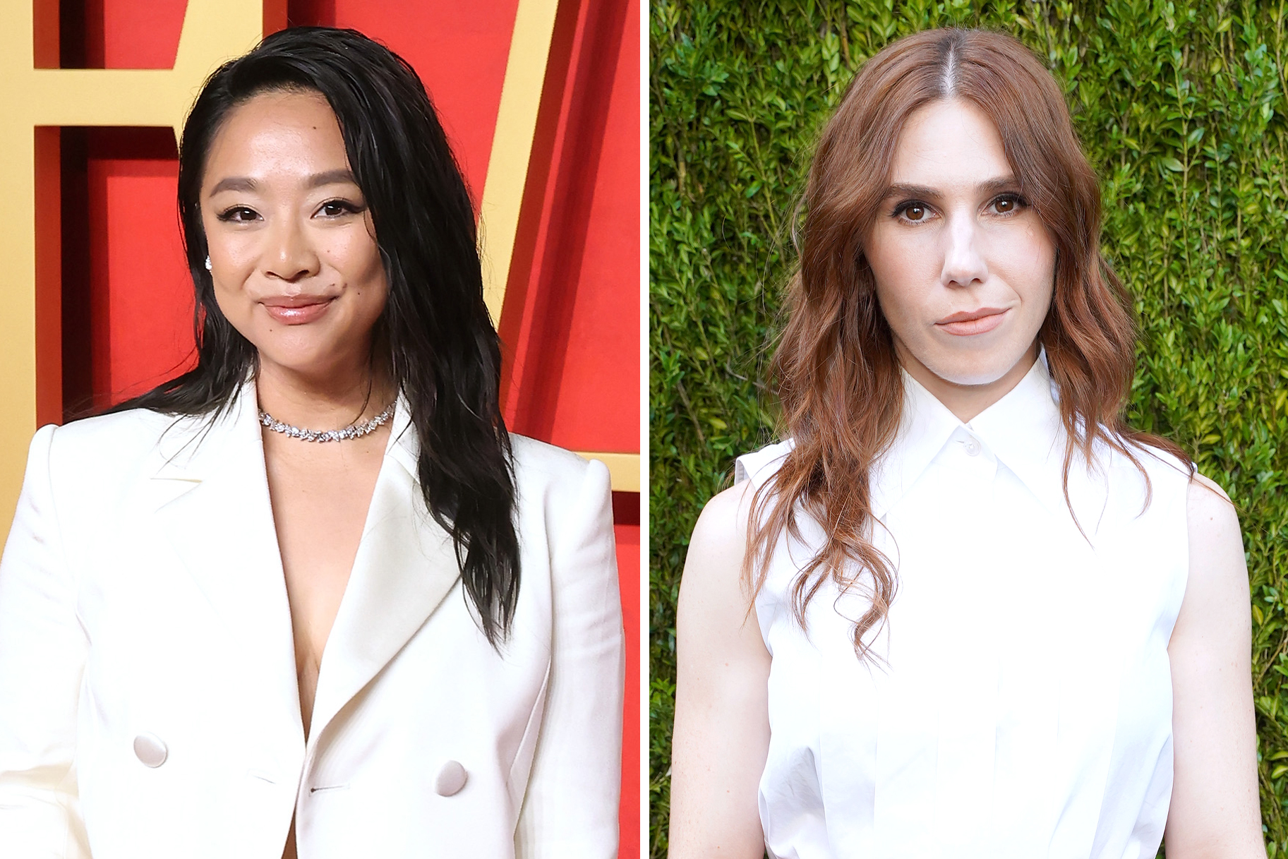 A split of Stephanie Hsu and Zosia Mamet