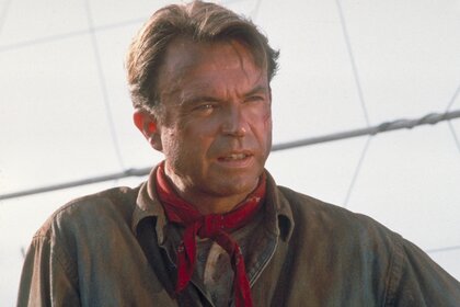 Sam Neill as Dr. Alan Grant in Jurassic Park (1993).