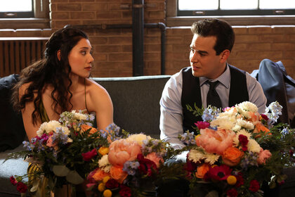 Hanako Greensmith as Violet and Alberto Rosende as Blake Gallo in Chicago Fire