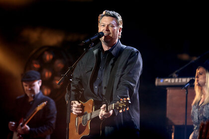 Blake Shelton performing onstage