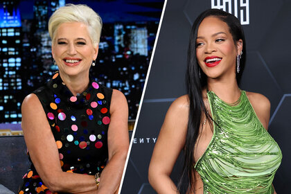 Split image of Dorinda Medley and Rihanna