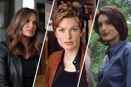 Split image of three photos of Olivia Benson