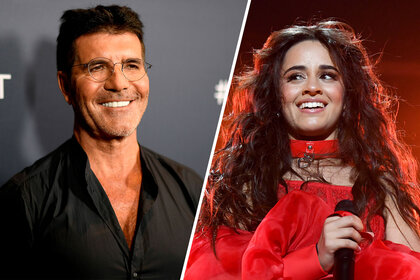 Split image of Simon Cowell and Camilla Cabello