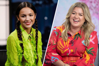 Split image of Olivia Rodrigo and Kelly Clarkson