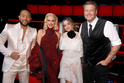 John Legend, Gwen Stefani, Camila Cabello and Blake Shelton on The Voice finale