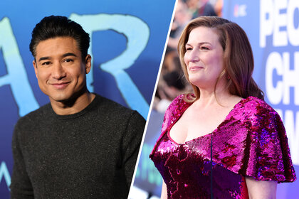 Split image of Mario Lopez and Ana Gasteyer