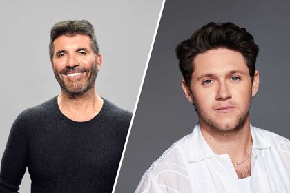 Simon Cowell Niall Horan Split Image