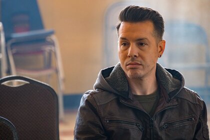 Jon Seda as Detective Antonio Dawson on the set of Chicago P.D.