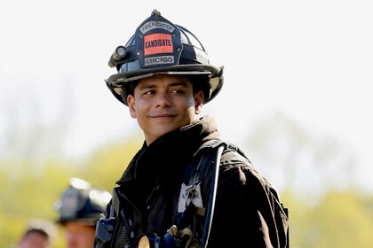 Peter Mills (Charlie Barnett) appears in Chicago Fire.