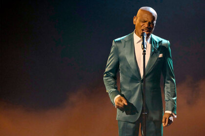 Archie Williams performs on the Americas Got Talent stage