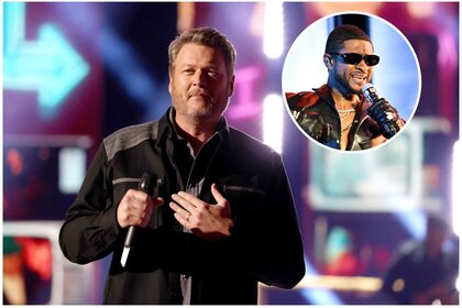 Images of Blake Shelton and Usher.