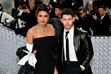 Priyanka Chopra Jonas and Nick Jonas attend the 2023 Met Gala.