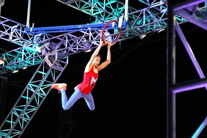 Madelyn Madaras competing on American Ninja Warrior.