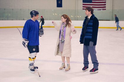 Michael Scott, Pam Beesly, and Jim Halpert appear in a scene from The Office.