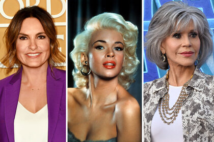 Split of Mariska Hargitay, Jayne Mansfield, and Jane Fonda