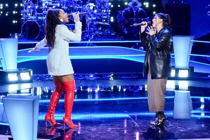 Chechi Sarai and Calla Prejean performs on The Voice episode 2410