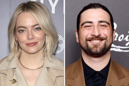 A side by side of Emma Stone and Noah Kahn