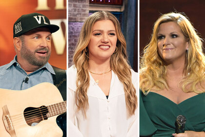 Split of Kelly Clarkson, Garth Brooks, and Trisha Yearwood