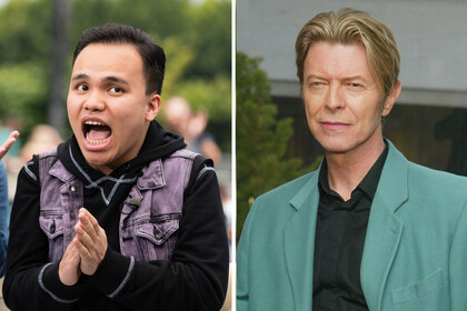 Split of Kodi Lee and David Bowie