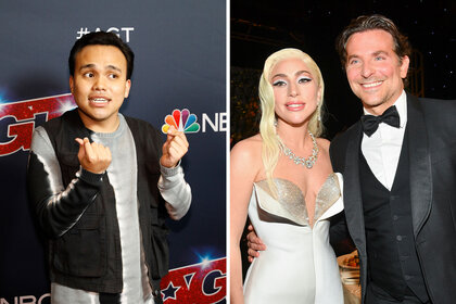 Split of Kodi Lee and Lady Gaga with Bradley Cooper