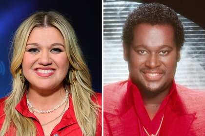 A split of Kelly Clarkson and Luther Vandross