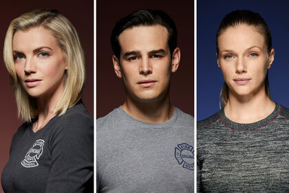 Split of Chicago Fire's Sylvie Brett, Blake Gallo, and Hailey Upton