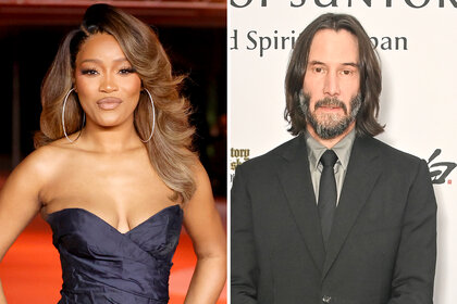 A split of Keke Palmer and Keanu Reeves