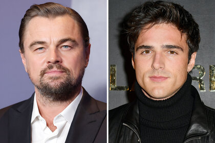 A split of Leonardo Dicaprio and Jacob Elordi