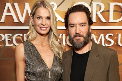 Catriona McGinn and Mark-Paul Gosselaar attend the Law & Order: Special Victims Unit Season 25 Anniversary Party