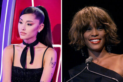 Split of Ariana Grande and Whitney Houston