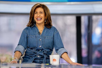 Hoda Kotb smiles in a chambray shirt on TODAY