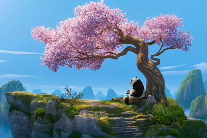 Po (Jack Black) in Kung Fu Panda 4.