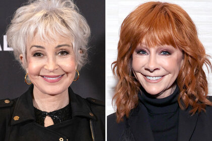 A split of Annie Potts and Reba McEntire