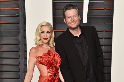 Blake Shelton and Gwen Stefani at the 2016 Vanity Fair Oscar Party