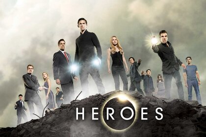 Heroes Key Art featuring the cast