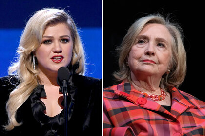 Split of Kelly Clarkson and Hillary Clinton