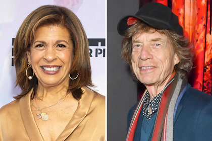 A split of Hoda Kotb and Mick Jagger