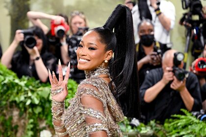 Keke Palmer attends the 2024 Met Gala red carpet