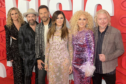 Little Big Town and Sugarland pose on the carpet of the 2024 CMT Music Awards