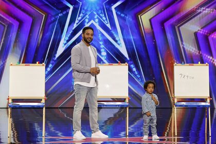 Baby Dev on stage during AGT Episode 1901.