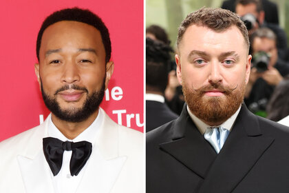 A split of John Legend and Sam Smith