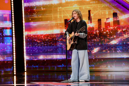 Oscar Stembridge performs onstage on America's Got Talent Episode 1905.