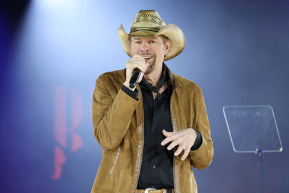 Toby Keith performs on stage during the 2022 BMI Country Awards