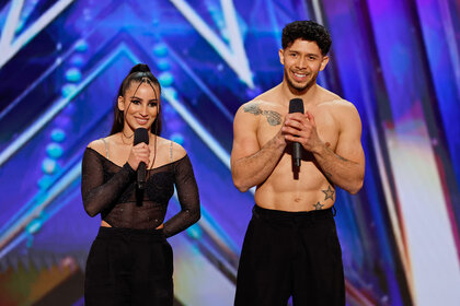 Sebastian & Sonia onstage during America's Got Talent, Episode 1905.