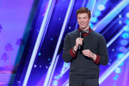 Daniel Ferguson onstage during America's Got Talent Season 12.