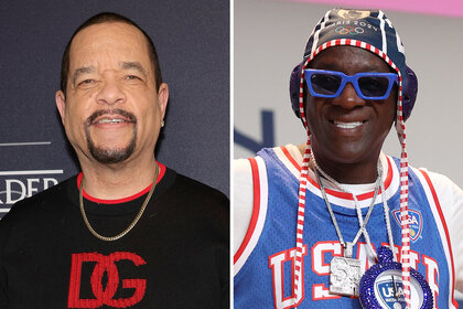 A split of Ice T and Flavor Flav