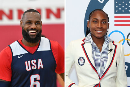 Split of Lebron James and Coco Gauff